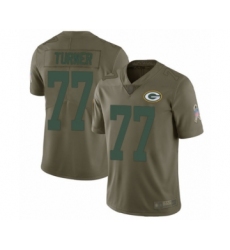 Youth Green Bay Packers #77 Billy Turner Limited Olive 2017 Salute to Service Football Jersey
