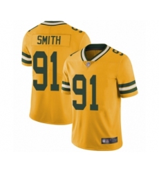 Men's Green Bay Packers #91 Preston Smith Limited Gold Rush Vapor Untouchable Football Jersey
