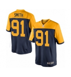 Men's Green Bay Packers #91 Preston Smith Limited Navy Blue Alternate Football Jersey