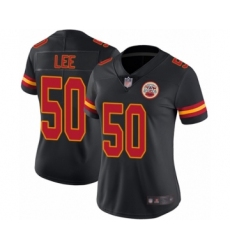 Women's Kansas City Chiefs #50 Darron Lee Limited Black Rush Vapor Untouchable Football Jersey