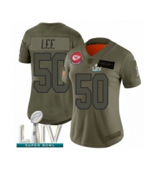 Women's Kansas City Chiefs #50 Darron Lee Limited Olive 2019 Salute to Service Super Bowl LIV Bound Football Jersey