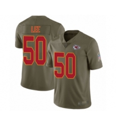 Youth Kansas City Chiefs #50 Darron Lee Limited Olive 2017 Salute to Service Football Jersey
