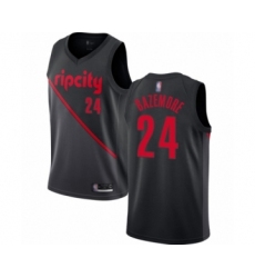 Youth Portland Trail Blazers #24 Kent Bazemore Swingman Black Basketball Jersey - 2018 19 City Edition