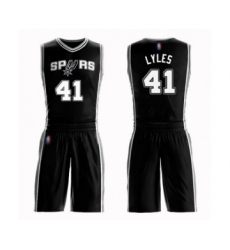 Men's San Antonio Spurs #41 Trey Lyles Swingman Black Basketball Suit Jersey - Icon Edition