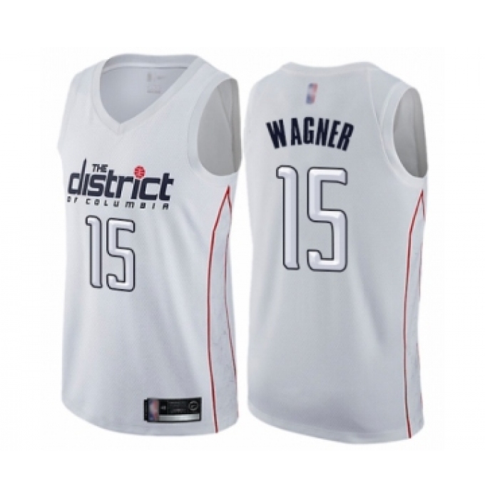 Men's Washington Wizards #15 Moritz Wagner Authentic White Basketball Jersey - City Edition