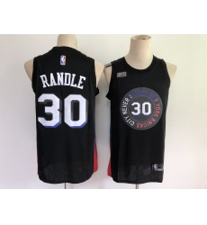 Men's New York Knicks #30 Julius Randle Black Nike City Player Jersey