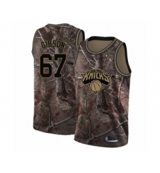 Men's New York Knicks #67 Taj Gibson Swingman Camo Realtree Collection Basketball Jersey