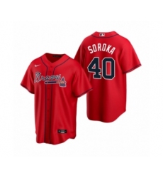 Men's Atlanta Braves #40 Mike Soroka Rock Black 2019 Players Weekend Replica Jersey