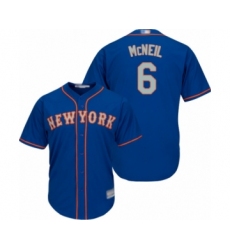 Youth New York Mets #6 Jeff McNeil Authentic Royal Blue Alternate Road Cool Base Baseball Jersey