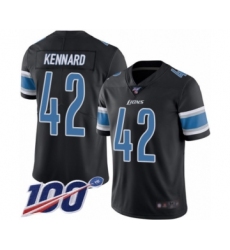 Men's Detroit Lions #42 Devon Kennard Limited Black Rush Vapor Untouchable 100th Season Football Jersey
