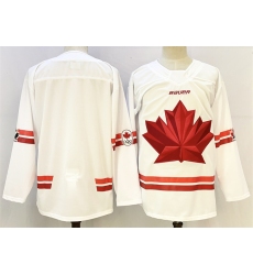 Men's Canada Hockey Blank White Stitched Jersey
