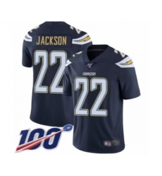 Men's Los Angeles Chargers #22 Justin Jackson Navy Blue Team Color Vapor Untouchable Limited Player 100th Season Football Jersey