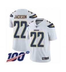 Youth Los Angeles Chargers #22 Justin Jackson White Vapor Untouchable Limited Player 100th Season Football Jersey