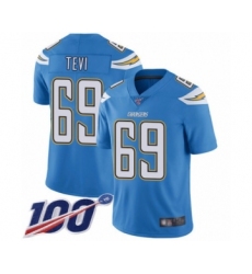 Youth Los Angeles Chargers #69 Sam Tevi Electric Blue Alternate Vapor Untouchable Limited Player 100th Season Football Jersey