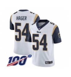 Men's Los Angeles Rams #54 Bryce Hager White Vapor Untouchable Limited Player 100th Season Football Jersey