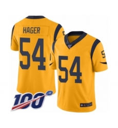 Youth Los Angeles Rams #54 Bryce Hager Limited Gold Rush Vapor Untouchable 100th Season Football Jersey