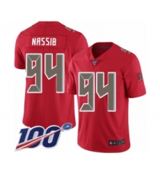 Youth Tampa Bay Buccaneers #94 Carl Nassib Limited Red Rush Vapor Untouchable 100th Season Football Jersey
