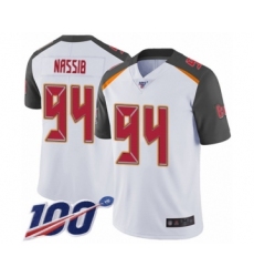 Youth Tampa Bay Buccaneers #94 Carl Nassib White Vapor Untouchable Limited Player 100th Season Football Jersey