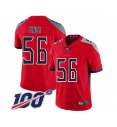 Youth Tennessee Titans #56 Sharif Finch Limited Red Inverted Legend 100th Season Football Jersey