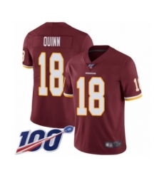 Youth Washington Redskins #18 Trey Quinn Burgundy Red Team Color Vapor Untouchable Limited Player 100th Season Football Jersey