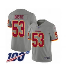 Youth Washington Redskins #53 Jon Bostic Limited Gray Inverted Legend 100th Season Football Jersey