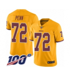 Youth Washington Redskins #72 Donald Penn Limited Gray Inverted Legend 100th Season Football Jersey