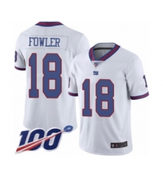 Men's New York Giants #18 Bennie Fowler Limited White Rush Vapor Untouchable 100th Season Football Jersey
