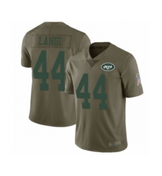 Youth New York Jets #44 Harvey Langi Limited Olive 2017 Salute to Service Football Jersey
