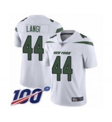 Youth New York Jets #44 Harvey Langi White Vapor Untouchable Limited Player 100th Season Football Jersey