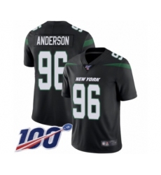 Youth New York Jets #96 Henry Anderson Black Alternate Vapor Untouchable Limited Player 100th Season Football Jersey