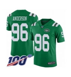 Youth New York Jets #96 Henry Anderson Limited Green Rush Vapor Untouchable 100th Season Football Jersey