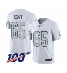Youth Oakland Raiders #65 Jordan Devey Limited White Rush Vapor Untouchable 100th Season Football Jersey