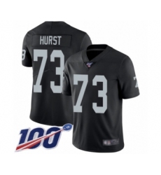 Men's Oakland Raiders #73 Maurice Hurst Black Team Color Vapor Untouchable Limited Player 100th Season Football Jersey