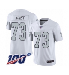 Men's Oakland Raiders #73 Maurice Hurst Limited White Rush Vapor Untouchable 100th Season Football Jersey
