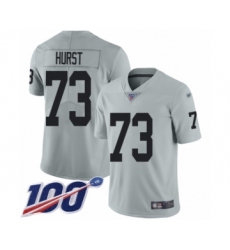 Youth Oakland Raiders #73 Maurice Hurst Limited Silver Inverted Legend 100th Season Football Jersey