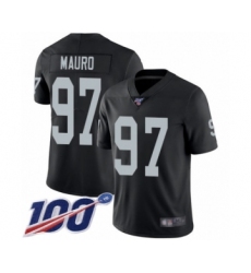 Youth Oakland Raiders #97 Josh Mauro Black Team Color Vapor Untouchable Limited Player 100th Season Football Jersey