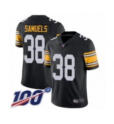 Men's Pittsburgh Steelers #38 Jaylen Samuels Black Alternate Vapor Untouchable Limited Player 100th Season Football Jersey
