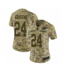Women's Green Bay Packers #24 Raven Greene Limited Camo 2018 Salute to Service Football Jersey
