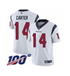 Youth Houston Texans #14 DeAndre Carter White Vapor Untouchable Limited Player 100th Season Football Jersey