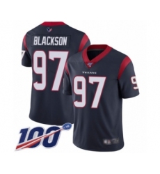 Men's Houston Texans #97 Angelo Blackson Navy Blue Team Color Vapor Untouchable Limited Player 100th Season Football Jersey