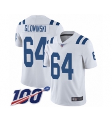 Youth Indianapolis Colts #64 Mark Glowinski White Vapor Untouchable Limited Player 100th Season Football Jersey