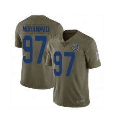 Men's Indianapolis Colts #97 Al-Quadin Muhammad Limited Olive 2017 Salute to Service Football Jersey
