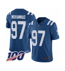 Youth Indianapolis Colts #97 Al-Quadin Muhammad Royal Blue Team Color Vapor Untouchable Limited Player 100th Season Football Jersey