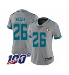 Women's Jacksonville Jaguars #26 Jarrod Wilson Silver Inverted Legend Limited 100th Season Football Jersey