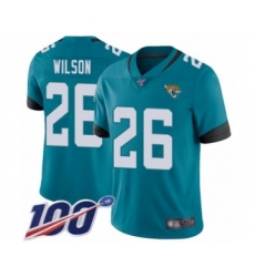 Youth Jacksonville Jaguars #26 Jarrod Wilson Teal Green Alternate Vapor Untouchable Limited Player 100th Season Football Jersey