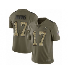 Men's Miami Dolphins #17 Allen Hurns Limited Olive Camo 2017 Salute to Service Football Jersey