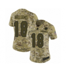 Women's Miami Dolphins #18 Preston Williams Limited Camo 2018 Salute to Service Football Jersey