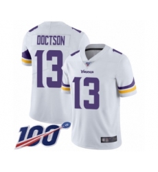 Youth Minnesota Vikings #13 Josh Doctson White Vapor Untouchable Limited Player 100th Season Football Jersey