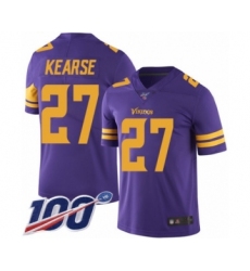 Men's Minnesota Vikings #27 Jayron Kearse Limited Purple Rush Vapor Untouchable 100th Season Football Jersey