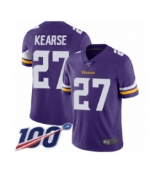 Youth Minnesota Vikings #27 Jayron Kearse Purple Team Color Vapor Untouchable Limited Player 100th Season Football Jersey